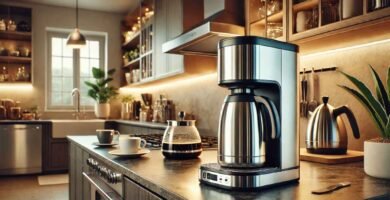 a coffee maker on a counter